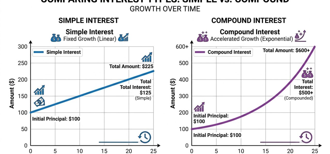 Simple Interest vs. Compound Interest: A Complete Side-by-Side Guide