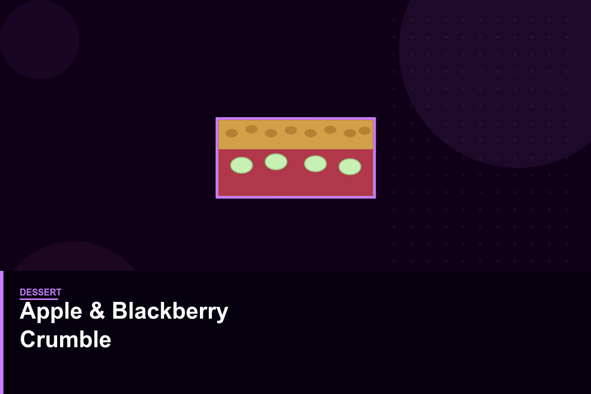 Apple and Blackberry Crumble