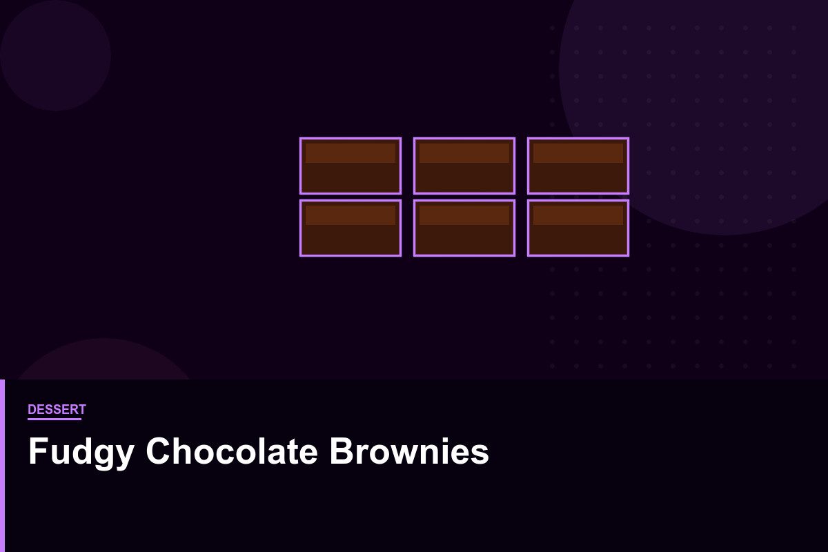 Fudgy Chocolate Brownies